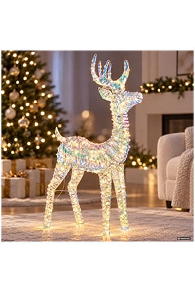 OEM ~ ILLUMINATED REINDEER 70CM 200LED-IRIS WHITE