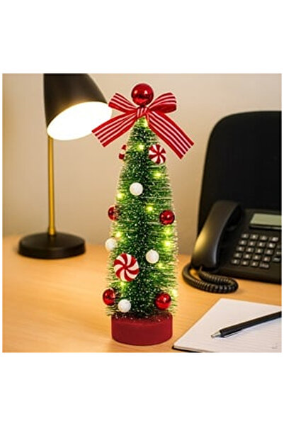 OEM Decorative Christmas Tree Green Nins Candy with LED 37cm