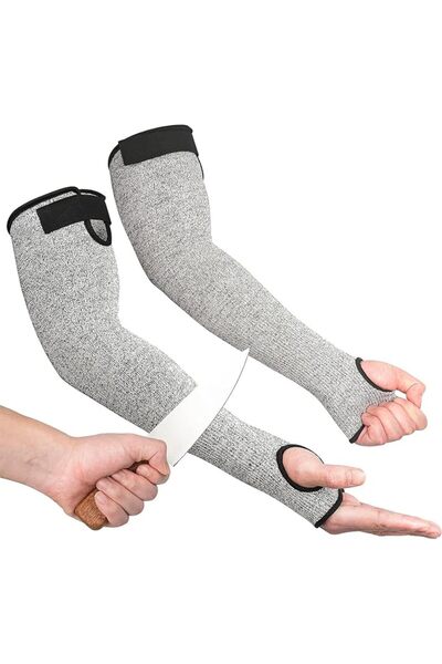 X SPRING Arm Protection Sleeves, 45CM Long Cut Resistant Sleeves with Level 5...