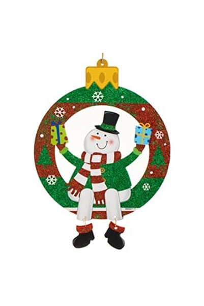 OEM Decoratiune Suspendabila de Craciun Om de Zapada cu Ornamente & Glitter 2...