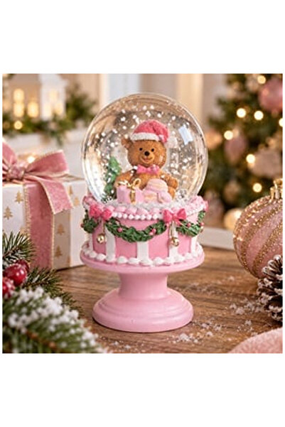 OEM Glob de Zapada Decorativ de Craciun Tort cu Ursulet 12cm