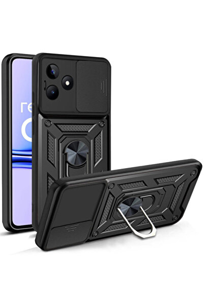 XGSM Husă blindată pentru Realme C53 4G, CamShield Slide, negru