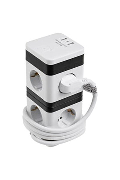 OEM Priza Turn cu 8 Prize Schuko 2 Porturi USB & 1 USB-C 3680W