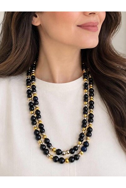 Canan Design Bohem Authentic (C-D) Black Bead Style Necklace