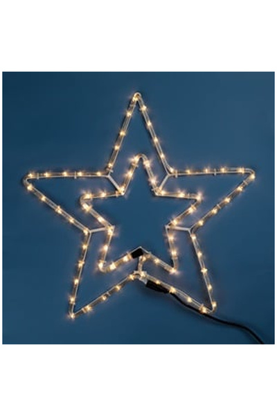OEM Stea Dubla cu Furtun Luminos LED 56x56cm - Alb Cald