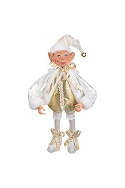 OEM Figurina de Craciun Spiridus cu Haine Alba 32cm