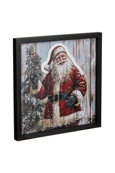 OEM Christmas Picture with LED Neon Santa Claus & USB 25x25cm