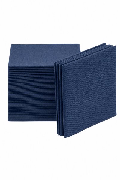 NapkinStore ( Lacivert ) Kokteyl Kumaş Dokulu Peçete 20*20 1/4 Katlı - 24 Adet