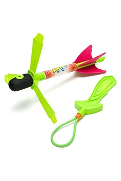OEM Toy Rocket with Launcher Neon Green with Light & Sound 27cm