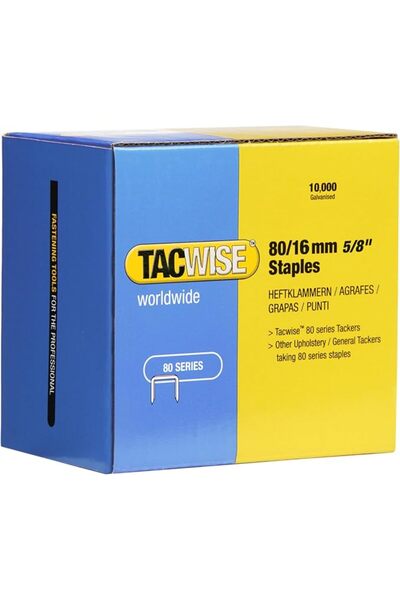 TACWISE دبابيس تنجيد مجلفنة نوع 0380 مقاس 80/4 مم، عبوة تحتوي على 10,000 قطعة