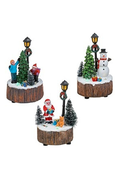 OEM Christmas Scene Village Corners with LED Light Ø8x13cm