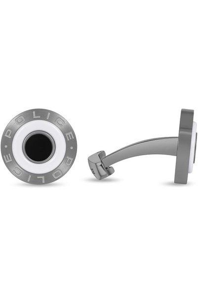 Police Revolve Round Stainless Steel Cufflinks for Men