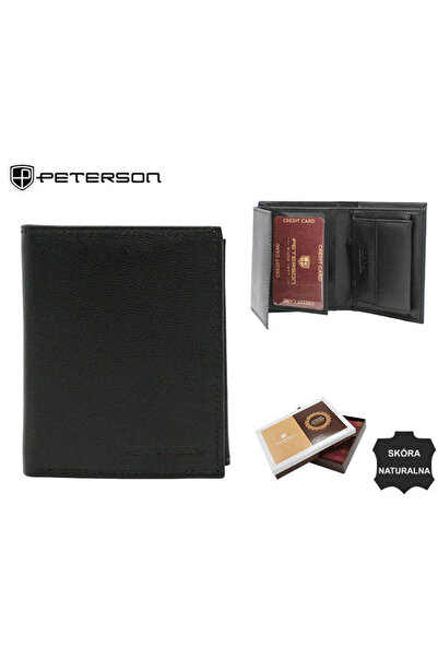 Peterson Portofel de damă clasic, vertical, din piele.