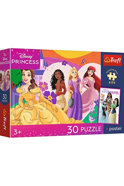 Trefl Παζλ 30 Premium Plus Kids Disney Princesses and Friends Plus Αφίσα