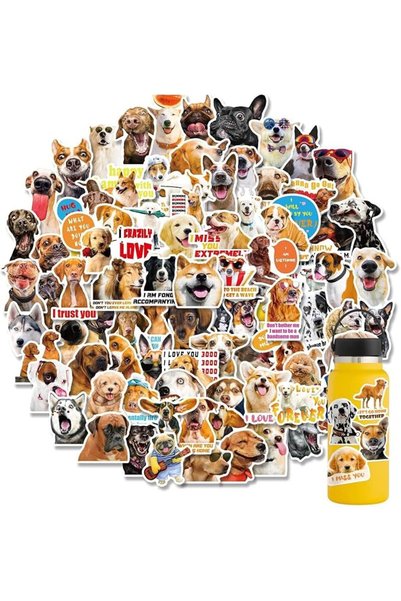 HaveLovely Cute Dog Stickers 100 Pcs, Waterproof Vinyl Funny Animal Decals fo...