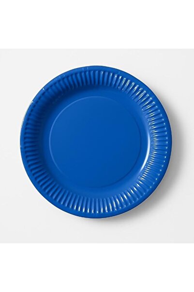 Barenpresse Bare Theory Round Paper Party Plates, 7-Inch Size, Blue