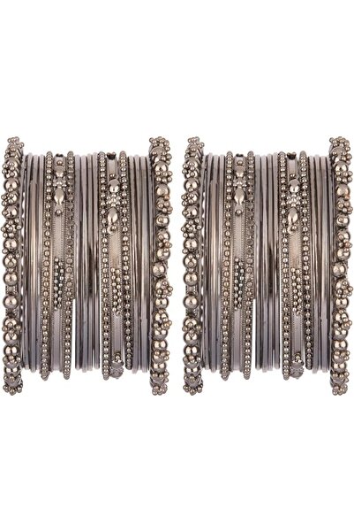 Efulgenz Oxidized Indian Bangles for Women Indian Jewelry Boho Vintage Antiqu...