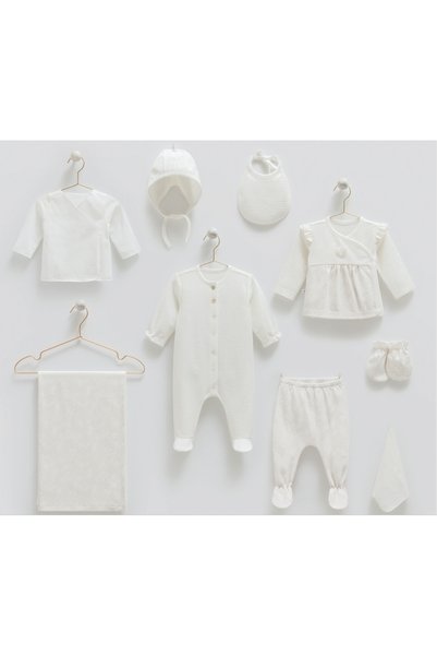 Caramell İncibaby 100% Cotton Baby Girl 10-Piece Hospital Discharge Set New S...