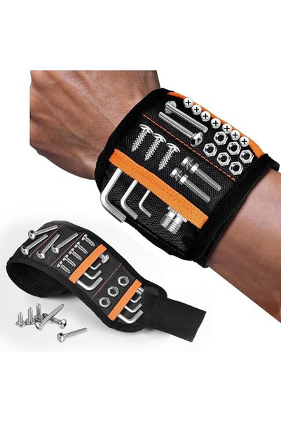 Yelajoy Magnetic Wristband for Tools with 15 Powerful Magnets,Tools for Holdi...