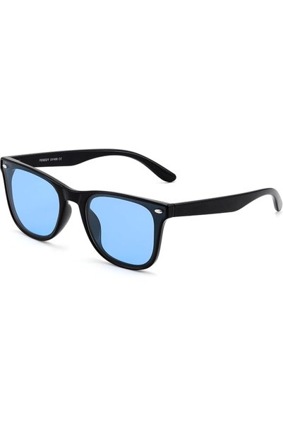 FEISEDY Retro Square Sunglasses for Women Men TR90 Frame UV400 Protection B1141