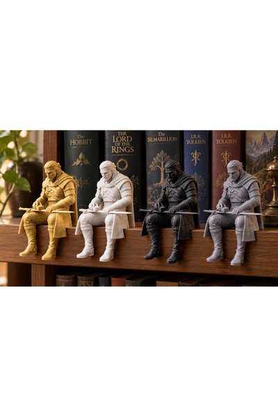 EldoryxLab Geralt (Witcher) Monitör Üstü Figür - Ekran Süsü ve Oyuncu Masaüstü Aksesuarı (Monitor Buddy)-4 RENK SEÇENEKLİ-