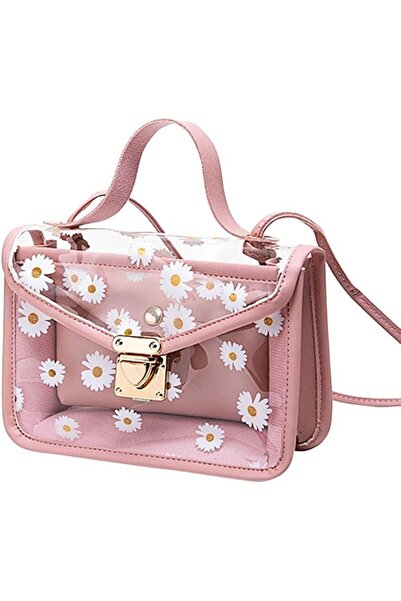 EXCEFORE Flower Daisy Women Crossbody, Clear Crossbody Bag with Hardware Chai...