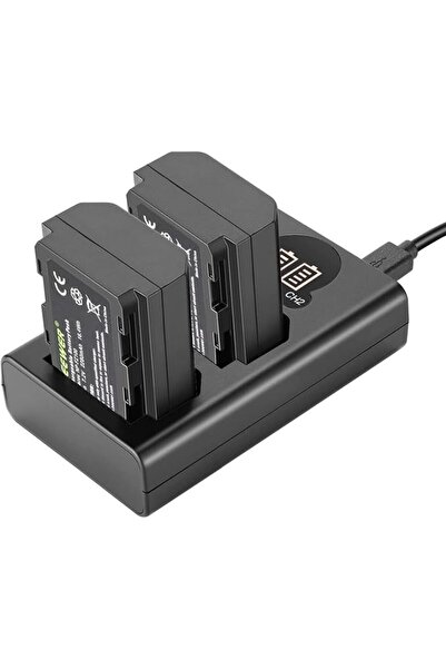 NEEWER مجموعة شاحن بطارية بديلة NP-FZ100 - شاحن بطارية مزدوج USB مع شاشة LCD ...