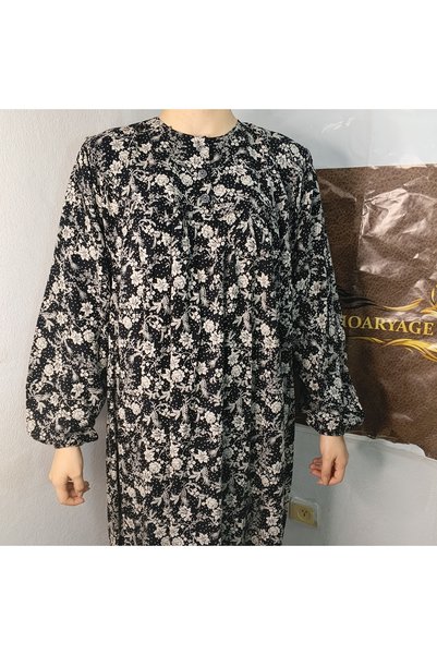 hoaryage Viscose Fabric Long Robe Dress Comfortable Fit Oversize Casual Stylish Hijab Dress, 100% Cotton