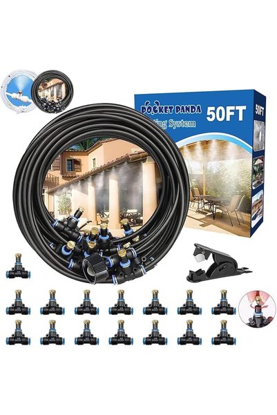 POCKET PANDA Misters for Outside Patio,Outdoor Water Misting Cooling System,5...