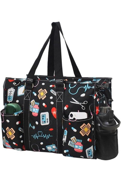 NGIL Zip-Top Tote Bag with Exterior Pockets for Working Women, Teachers, Nurs...