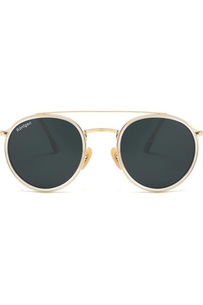 The Conrad Press CONRAD RONTGEN Retro Round Sunglasses for Women Men Double B...