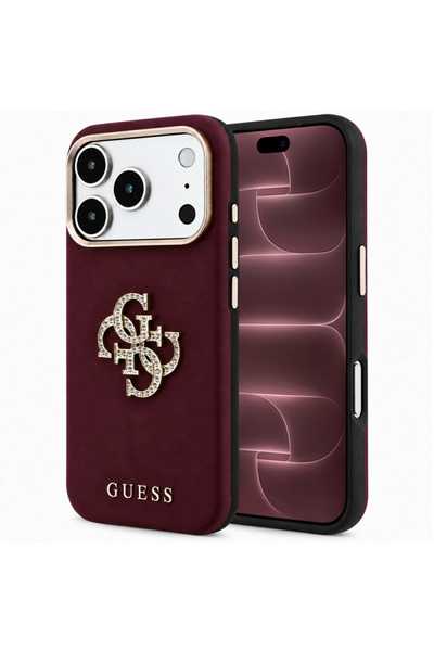 Guess Husă pentru Apple iPhone 18 Pro Max / 17 Pro Max, Logo mare cu strasuri...