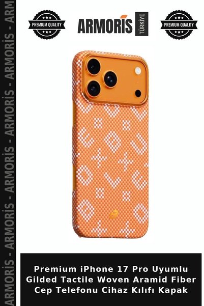 Armoris Premium iPhone 17 Pro Compatible Gilded Tactile Woven Aramid Fiber Mo...