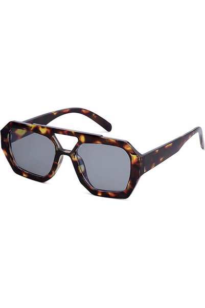 GENERAL Trendy Designer Inspired Aviator Sunglasses for Women Men Hexagonal S...