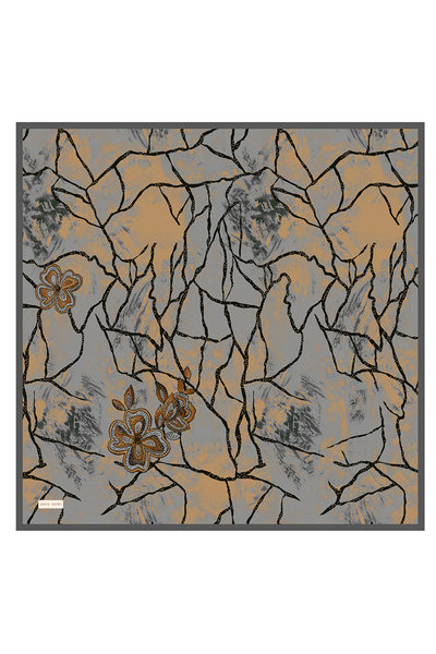 Pierre Cardin Yellow 90X90 Silk Twill Scarf