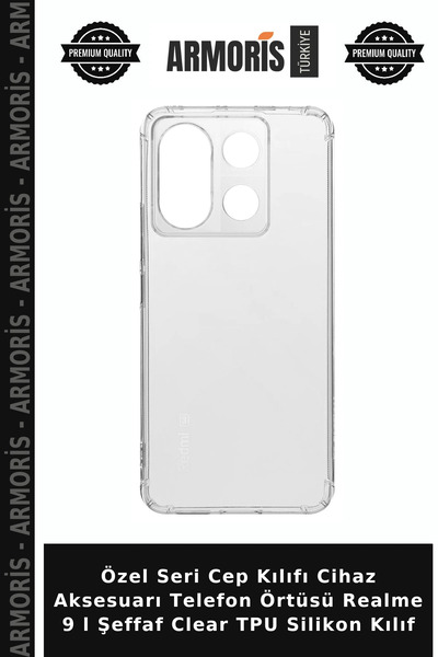 Armoris حافظة هاتف خاصة من السيليكون الشفاف من مادة TPU لهاتف Realme 9 l