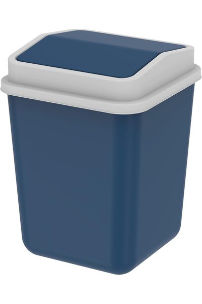 Cosmoplast Plastic Swivel Trash Bin 15 Liters With Detachable Swinging Lid