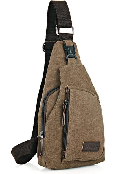 HALAMODO Backpack with Laptop Compartment Leather Tote Bag Canvas Bag Chest P...