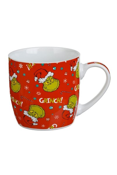 OEM Cană de Crăciun din Ceramică Roșie 340 ml, Model Grinch