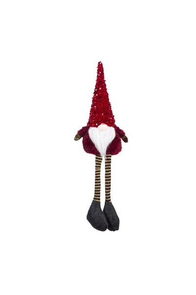 OEM Figura Decorativa Gnome de Crăciun cu Căciulă Roșie Paiete 55 cm – Decor ...