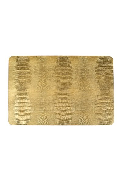 OEM Suport Farfurie Dreptunghiulară Aurie Croco de Crăciun 43x30cm