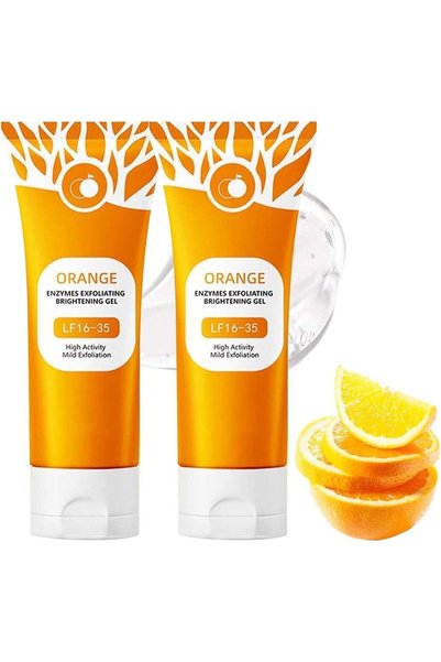 Arabest Orange Exfoliating Gel for Face and Body,2-Piece Deep Cleansing Pore ...