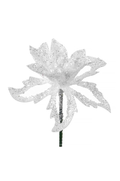 OEM Floare Decorativa de Crăciun Albă 16 cm – Atmosferă Festivă pentru Casă