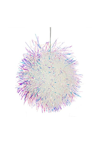 OEM Ornament Brad de Crăciun Glob cu Beteala Holografica Ø10 cm – Atmosferă F...