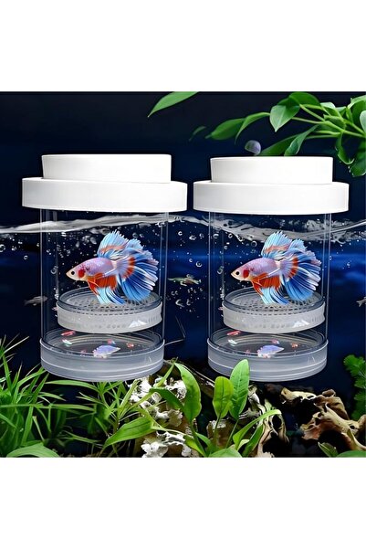 SYOSI 2 Pieces Breeder Box for Fish Tank, Floating Plastic Aquarium Isolation...