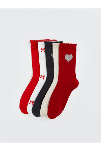LC Waikiki Sparkling Choices 5-Piece Girls' Socks from Shining Store