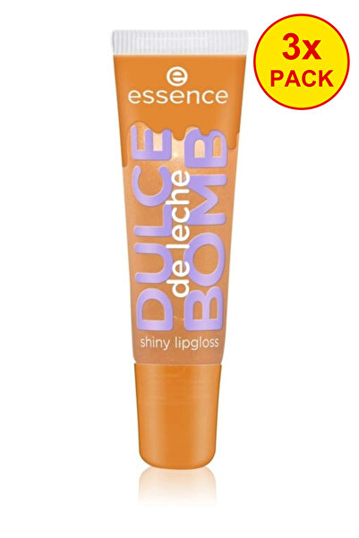 Essence Pachet de 3 Luciu de buze sclipitor, Dulce de Leche Bomb, Esență, 10 ml