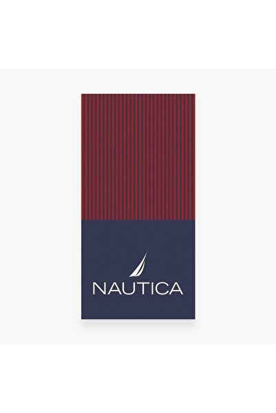 Nautica Nau Express Κόκκινο-Μπλε Βαμβακερή Πετσέτα Θαλάσσης, 80 x 160 εκ.