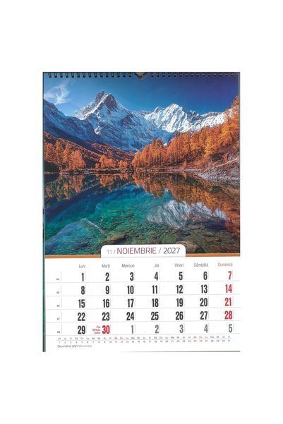 O-PRESS Calendar peisaje 2027 A3, 8 file,