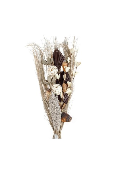 OEM Buchet Decorativ cu Flori Uscate Maro Bej 90 cm – Decor Realist pentru Ca...